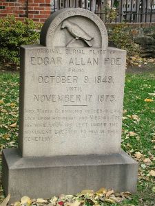 Edgar allan poe tumba original en westminster